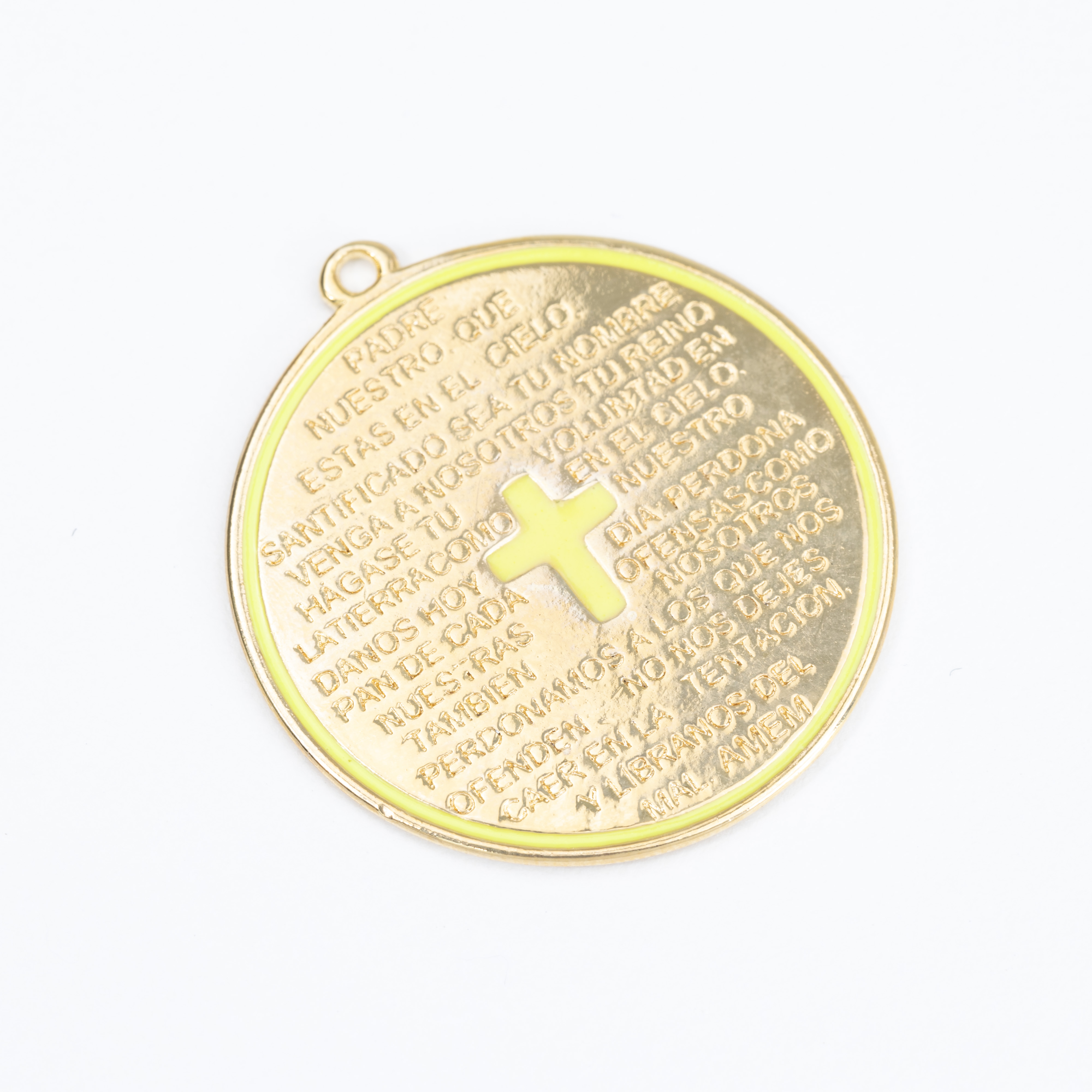 12756 Yellow Padre Nuestro Pendant